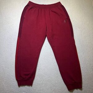 Adidas XL All SZN Fleece Joggers Red Burgundy Tapered Pants Sweatpants Athletic
